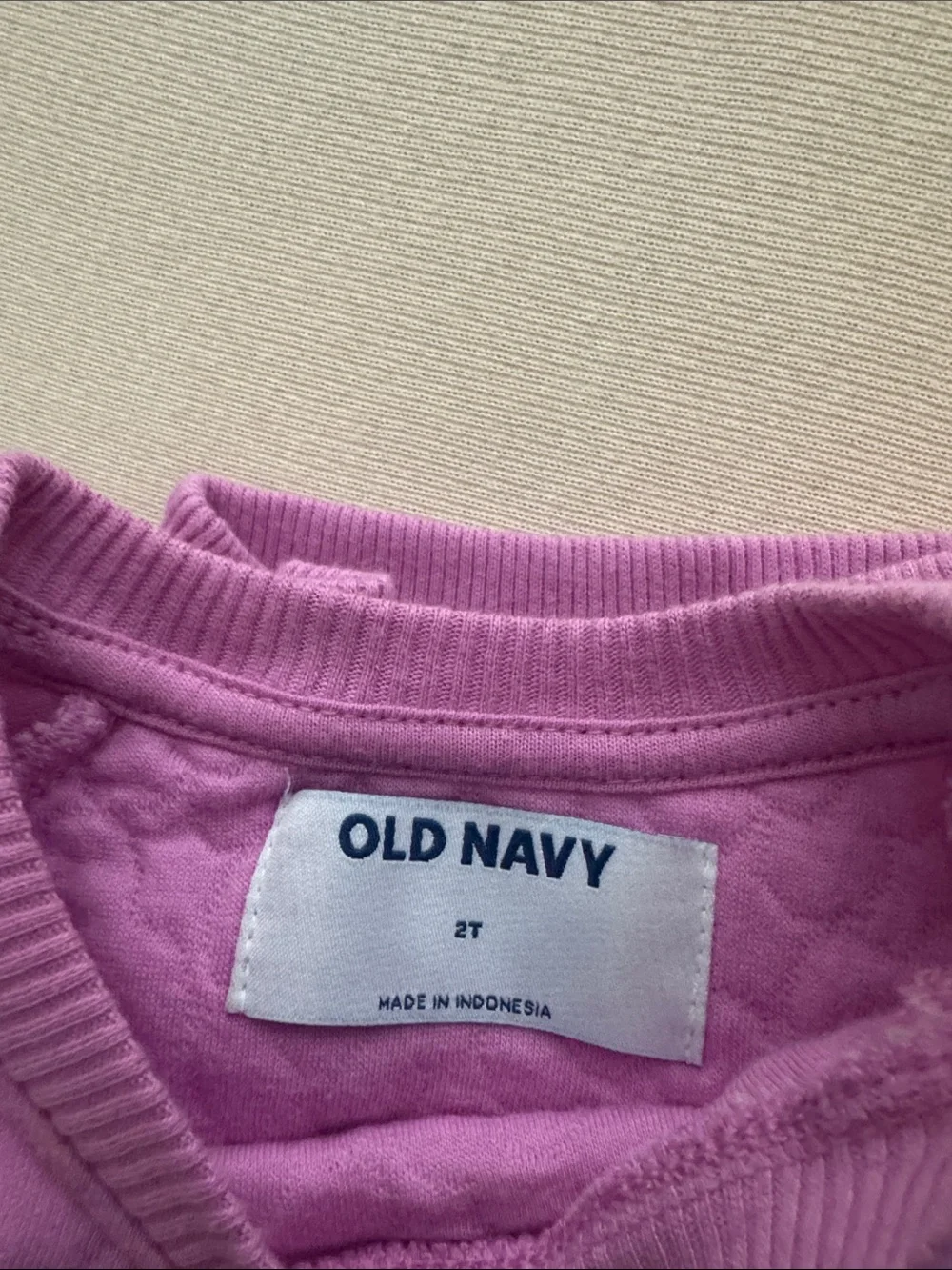 Old Navy Quilted Purple Crewneck Sweatshirt